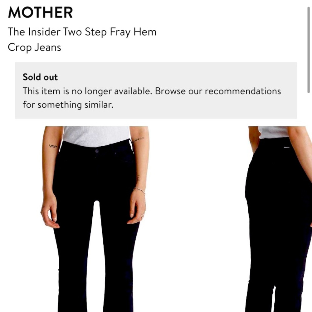Mother Denim The Insider Crop Two Step Fray